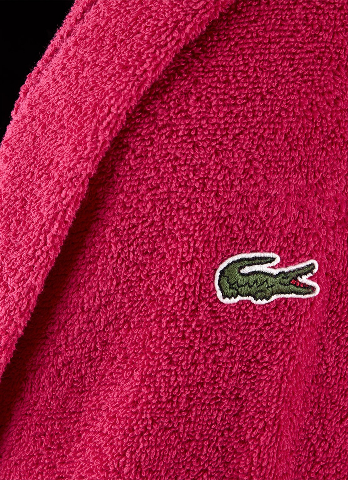 Lacoste L Open badjas van katoen - unisex - achterkant 10 wit