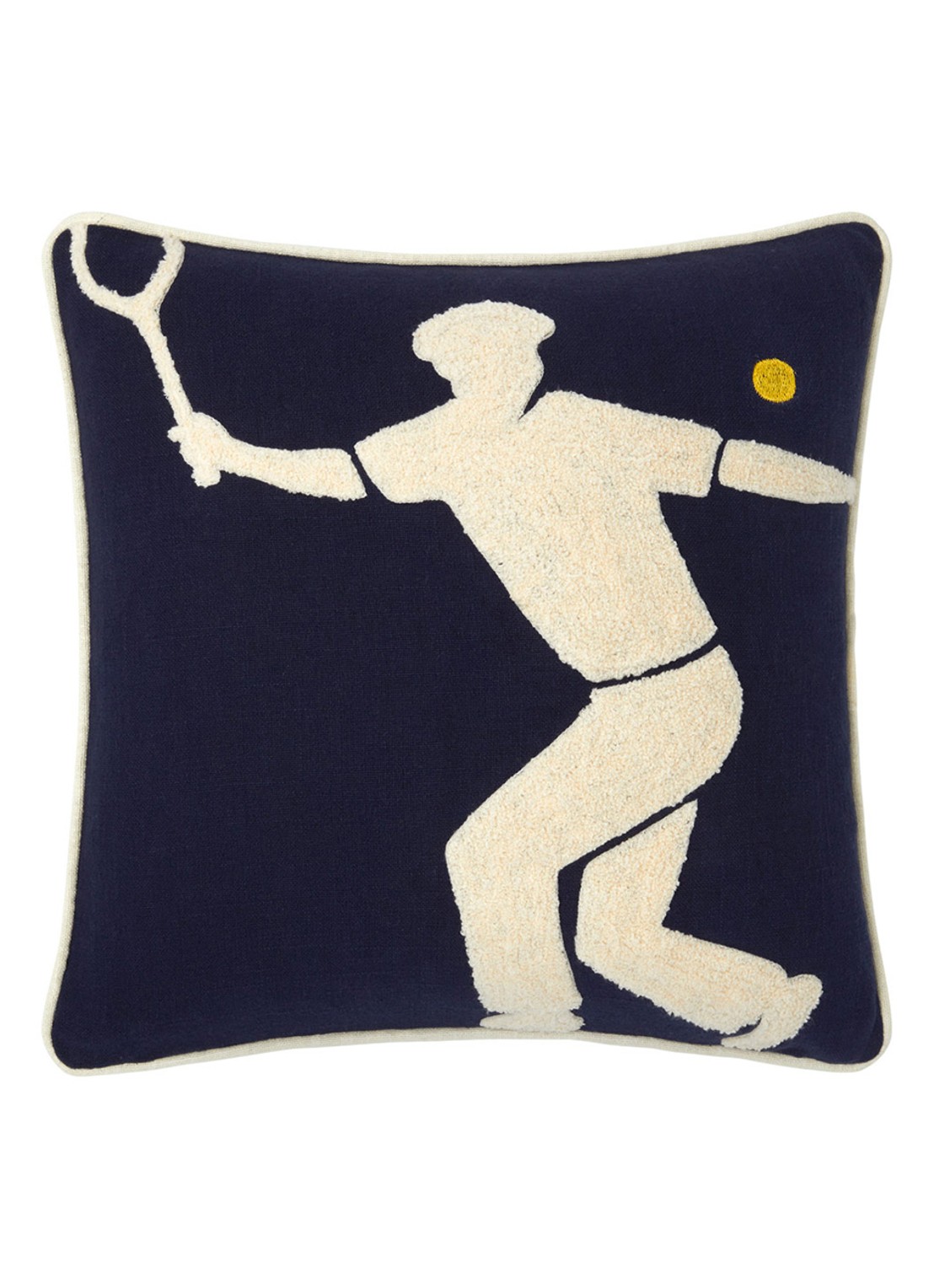 Lacoste L Player sierkussenhoes 45 x 45 cm - voorkant 2 donkerblauw