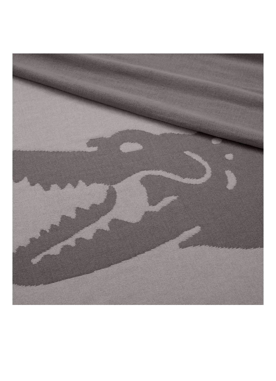 Lacoste L Reflet plaid 130 x 170 cm - detail 4 grijs
