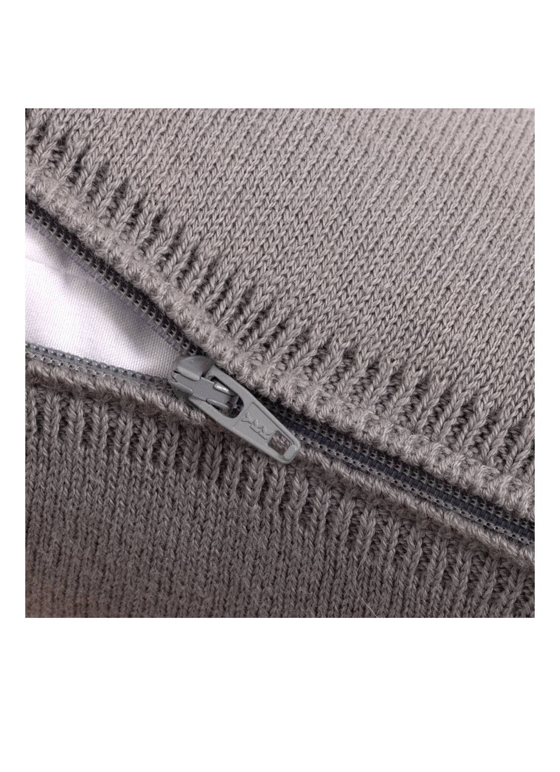 Lacoste L Reflet sierkussenhoes 45 x 45 cm - achterkant 3 grijs