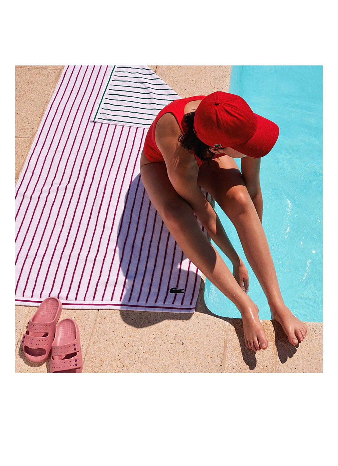 Lacoste L Reversible strandlaken van  katoen 90 x 160 cm - detail 6 multicolor