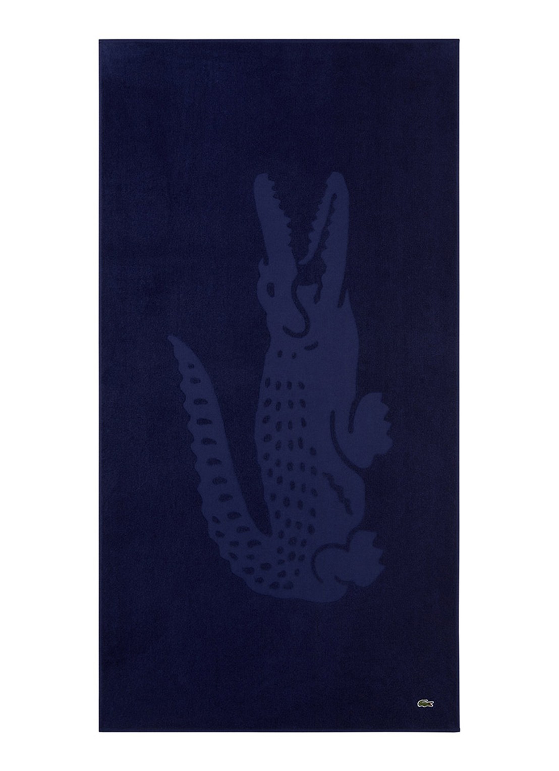 Lacoste L Sport strandlaken van  katoen - 90 x 160 cm  - voorkant 2 donkerblauw