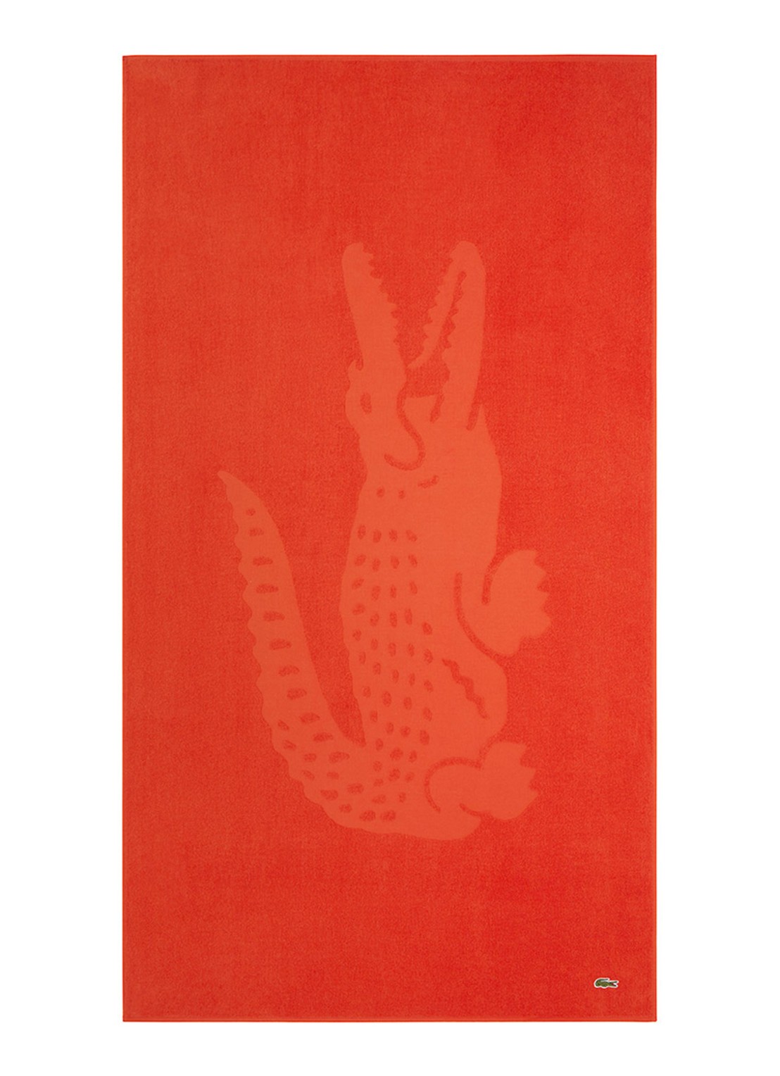 Lacoste L Sport strandlaken van  katoen - 90 x 160 cm  - voorkant oranjerood