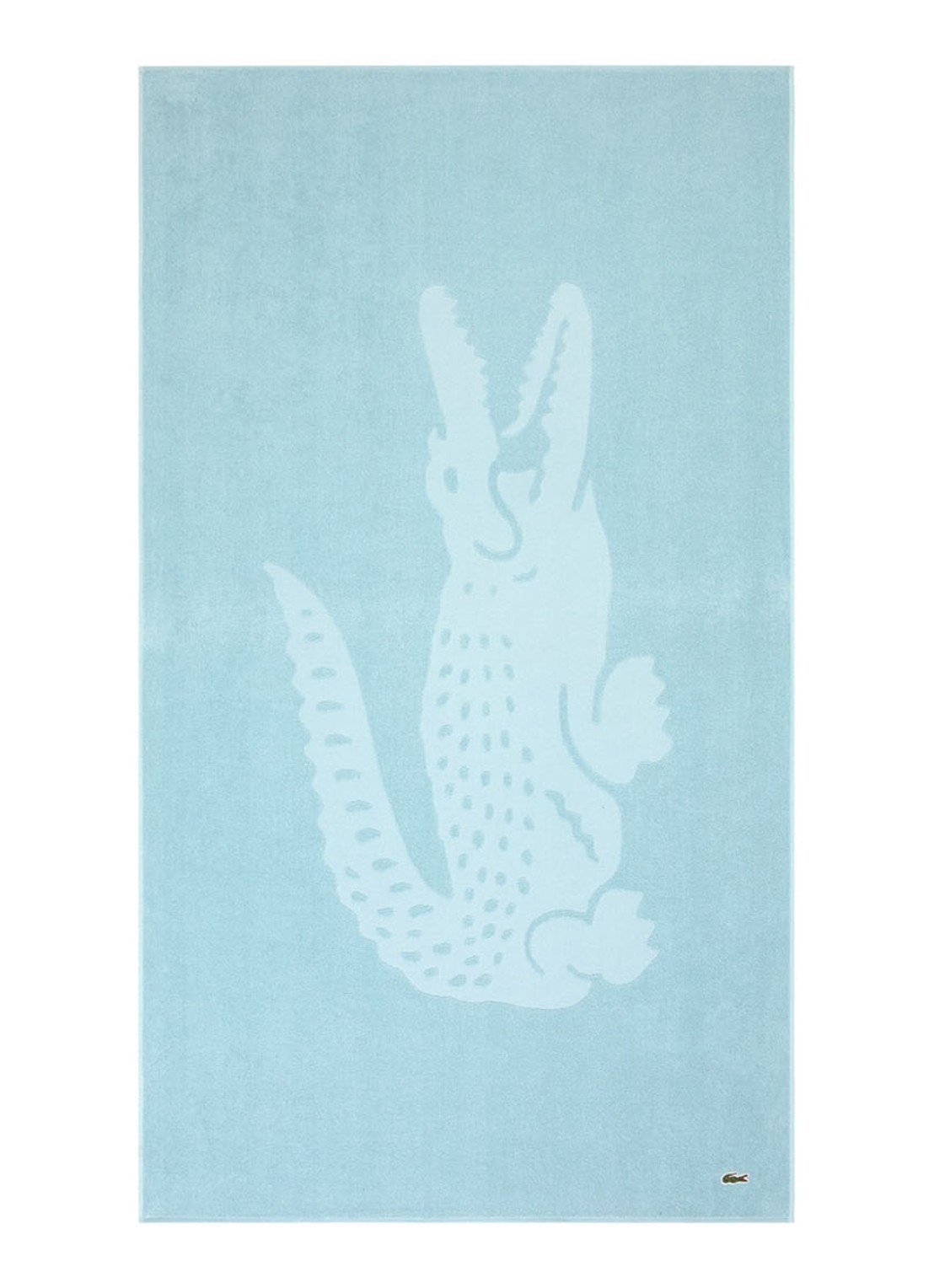 Lacoste L Sport strandlaken van  katoen - 90 x 160 cm  - voorkant 4 aquablauw
