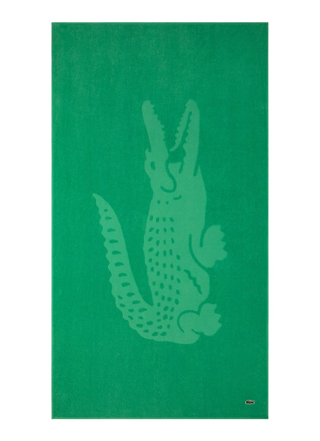 Lacoste L Sport strandlaken van  katoen - 90 x 160 cm  - voorkant 3 groen