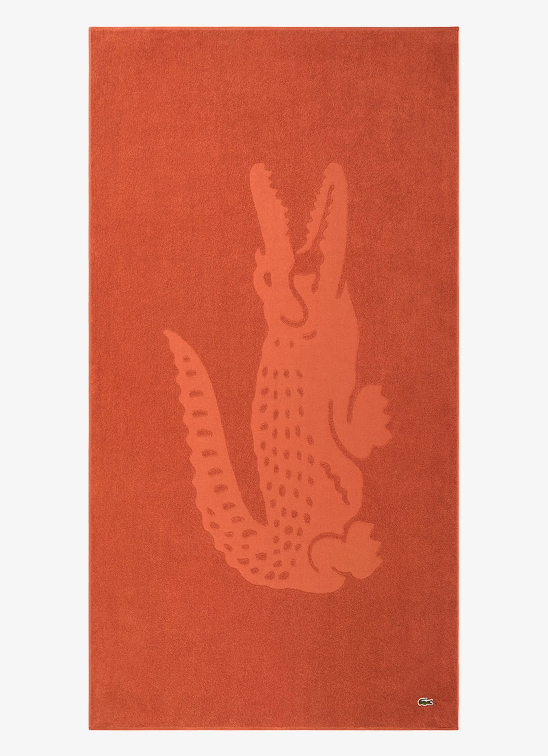 Lacoste L Sport strandlaken van  katoen - 90 x 160 cm  - voorkant 2 roestbruin