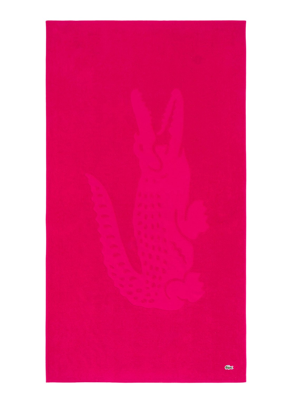 Lacoste L Sport strandlaken van  katoen - 90 x 160 cm  - voorkant 2 roze