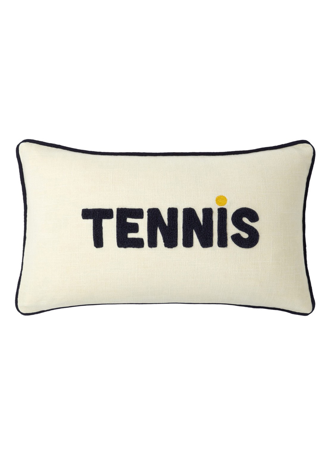Lacoste L Tennis sierkussenhoes 33 x 57 cm - voorkant creme