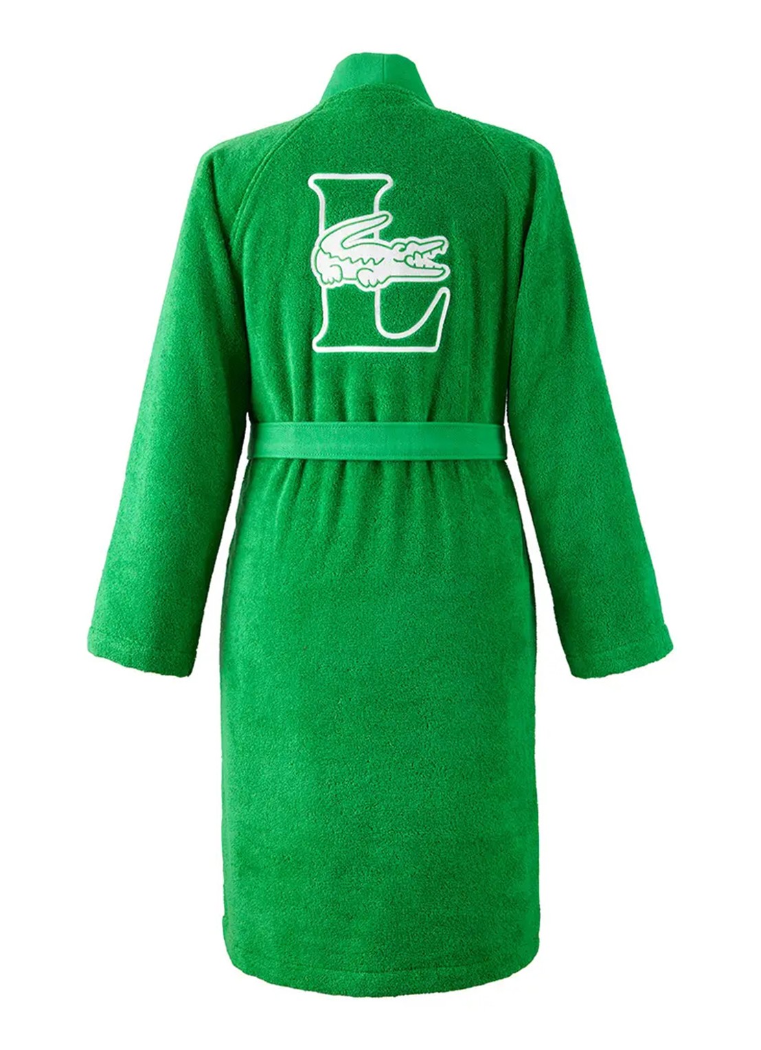 Lacoste Lattitud badjas met logoborduring - voorkant 2 groen