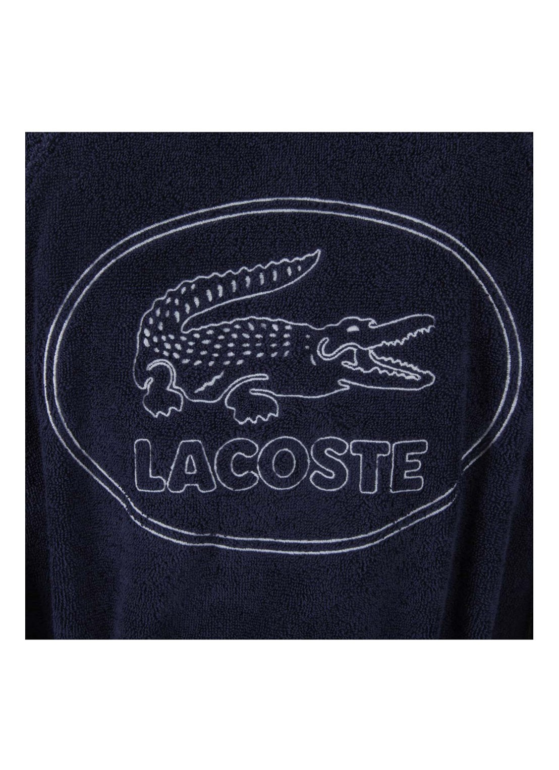 Lacoste LDEFILE badjas - unisex - detail 8 donkerblauw