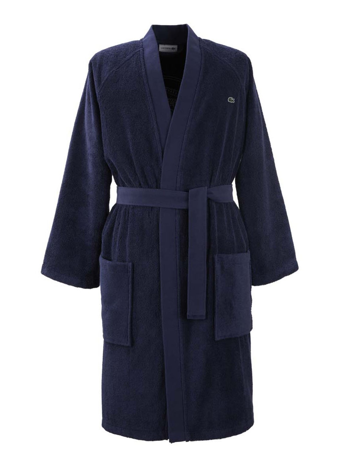 Lacoste LDEFILE badjas - unisex - voorkant 4 donkerblauw