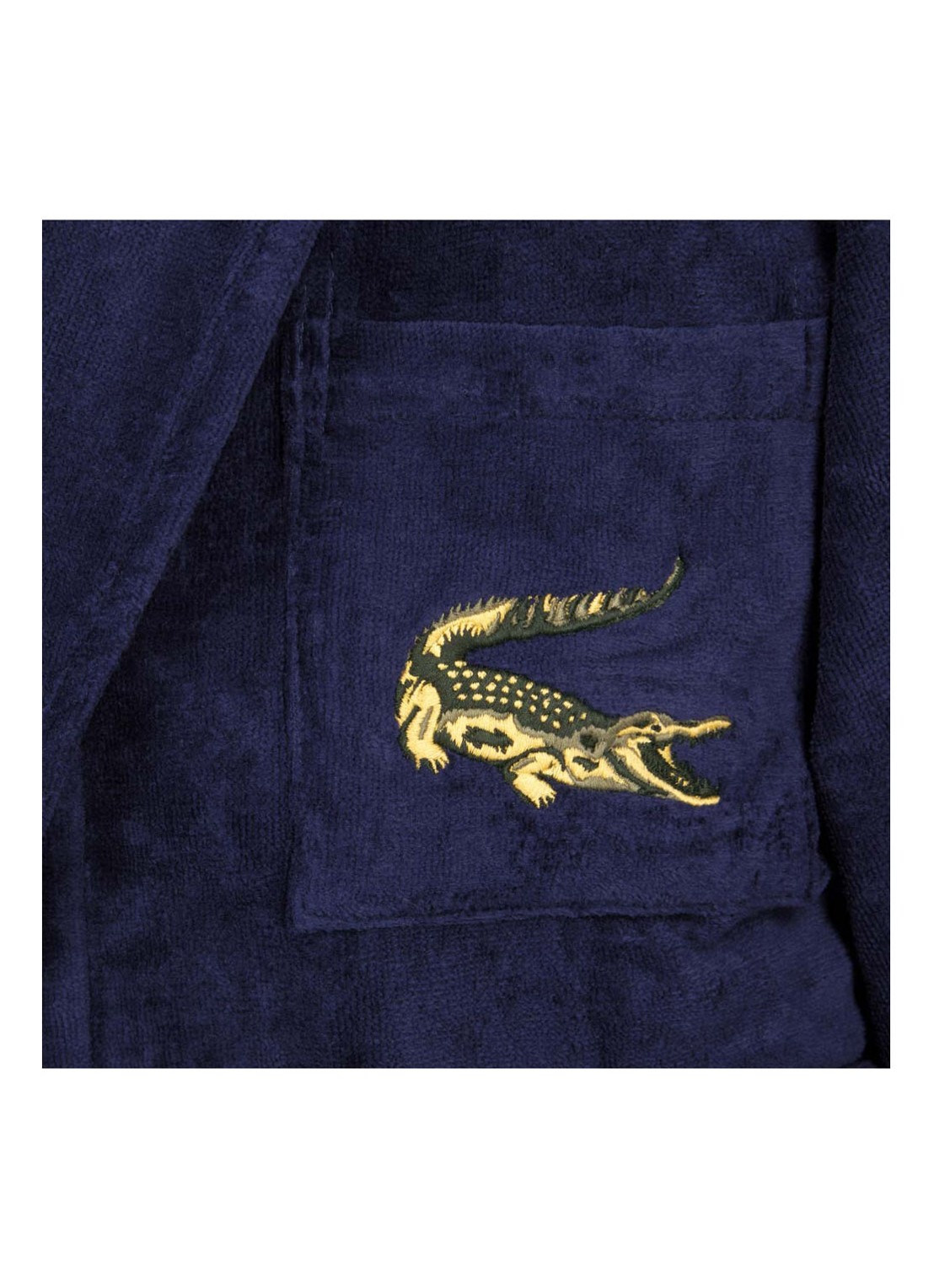 Lacoste Lrene Marine badjas van katoen - detail 3 donkerblauw