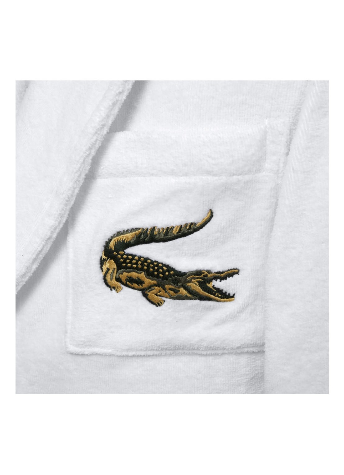 Lacoste Lrene Marine badjas van katoen - detail 3 wit