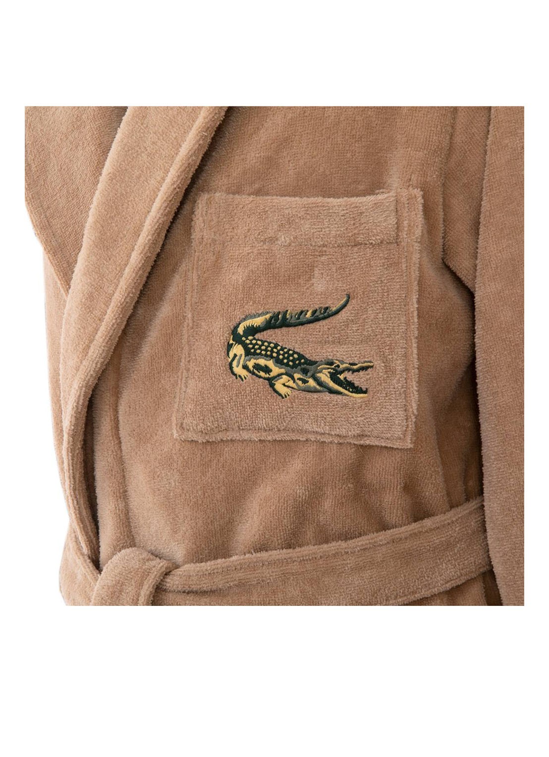 Lacoste Lrene Marine badjas van katoen - detail 8 zand