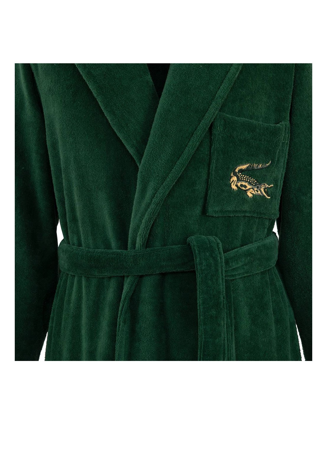 Lacoste Lrene Marine badjas van katoen - detail 7 bronsgroen