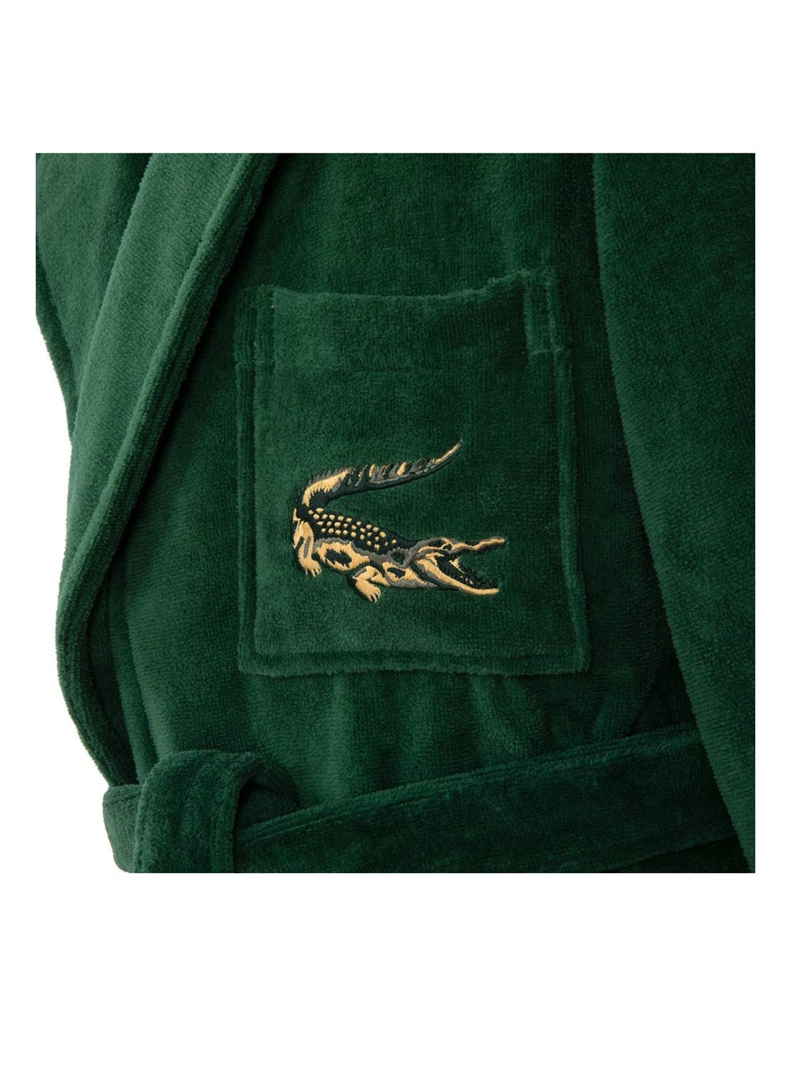 Lacoste Lrene Marine badjas van katoen - detail 8 bronsgroen