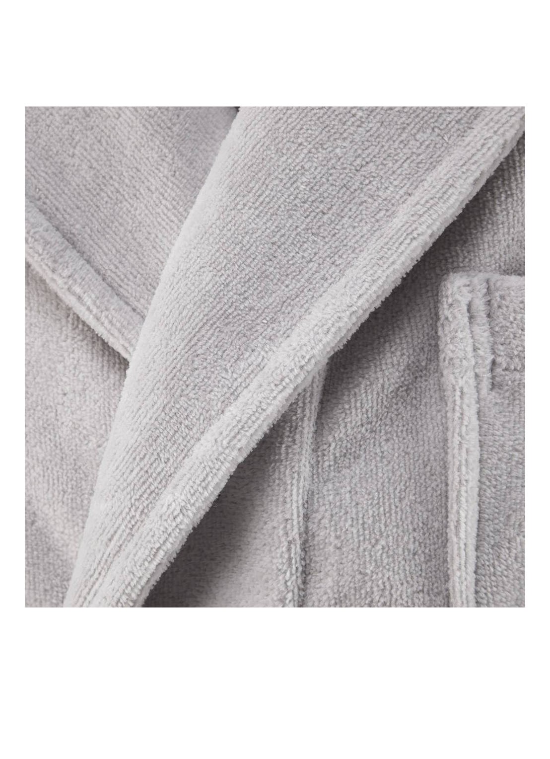 Lacoste Lrene Marine badjas van katoen - detail 4 grijs
