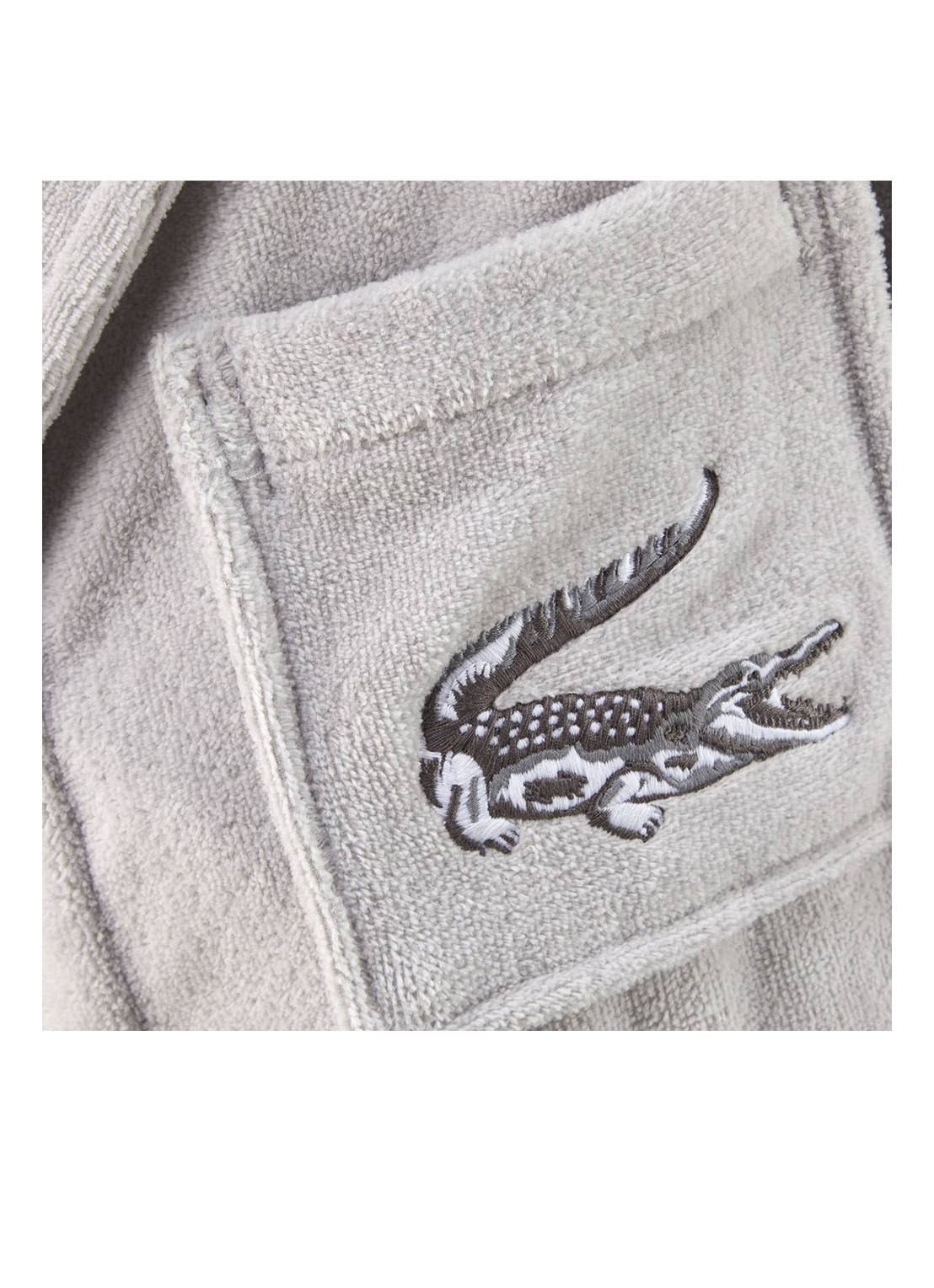Lacoste Lrene Marine badjas van katoen - detail 5 grijs