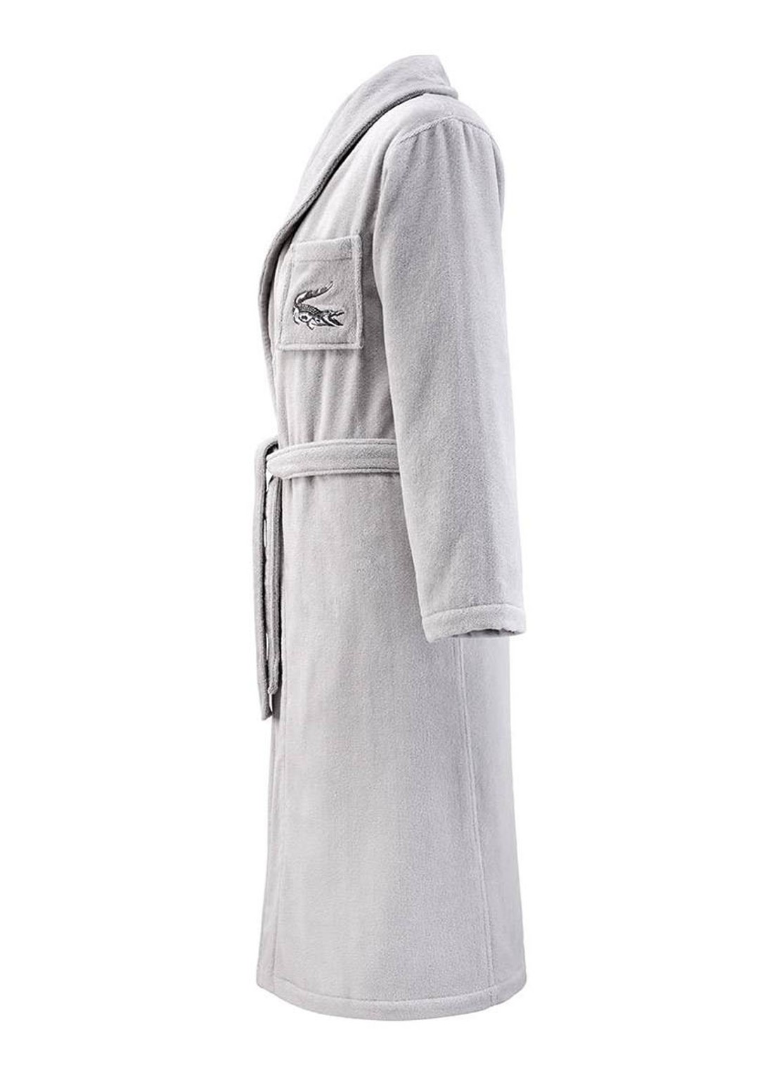 Lacoste Lrene Marine badjas van katoen - voorkant 2 grijs