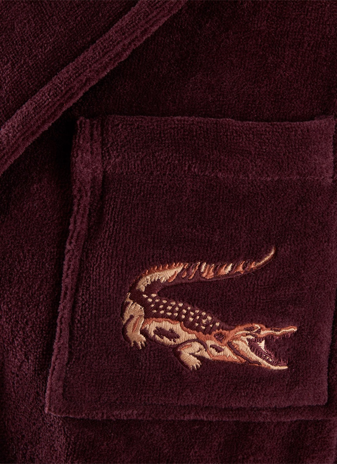 Lacoste Lrene Marine badjas van katoen - achterkant 6 bordeauxrood