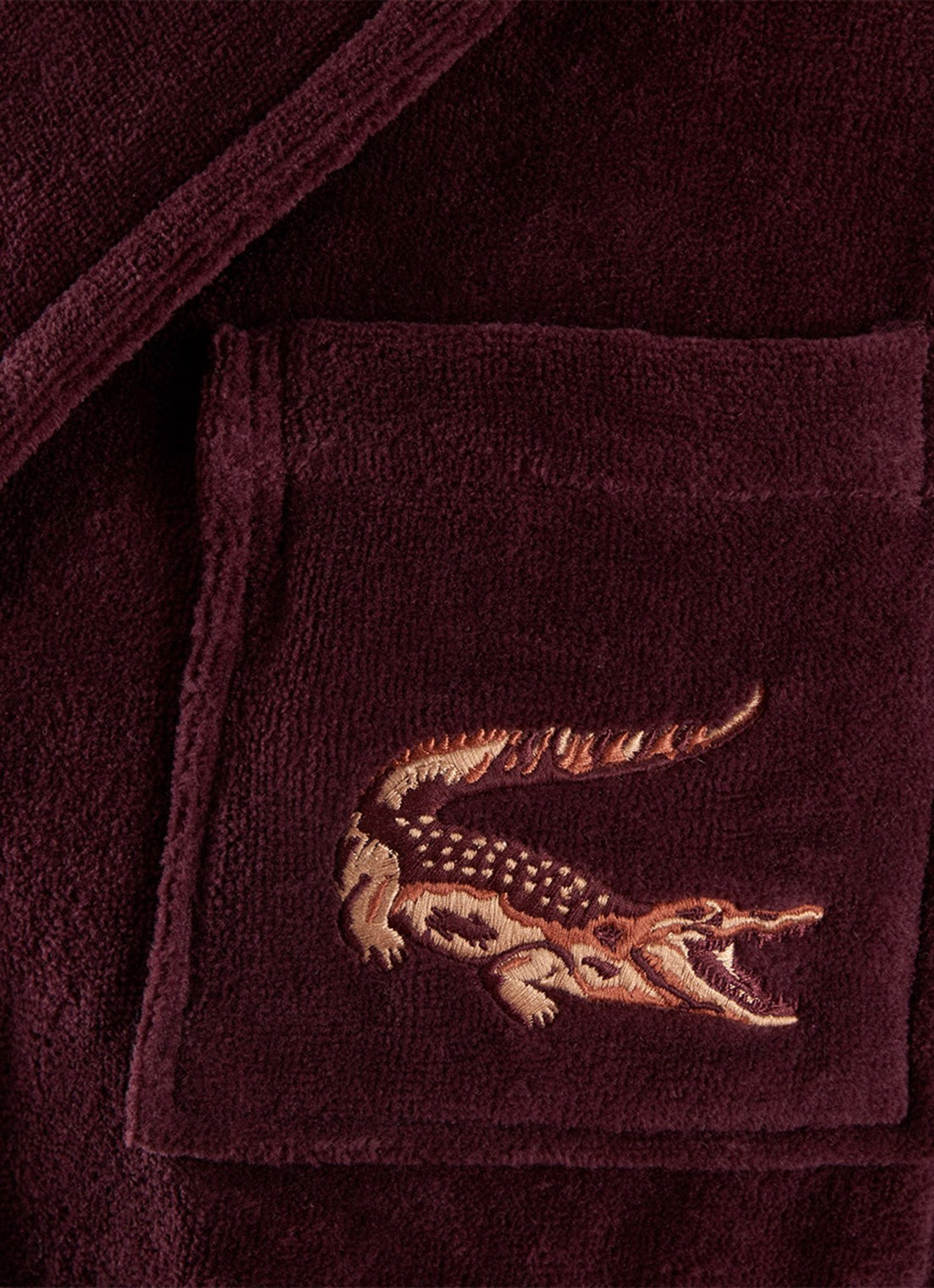 Lacoste Lrene Marine badjas van katoen - achterkant 7 bordeauxrood