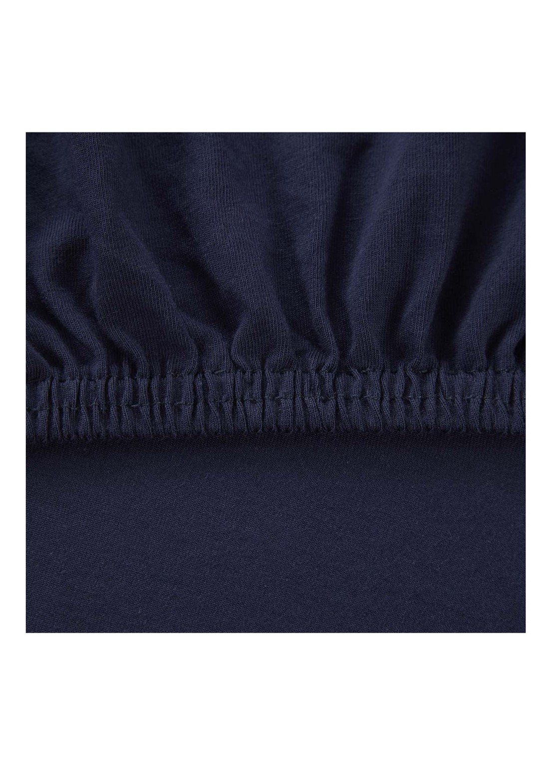 Lacoste Marine hoeslaken van  katoen - detail donkerblauw