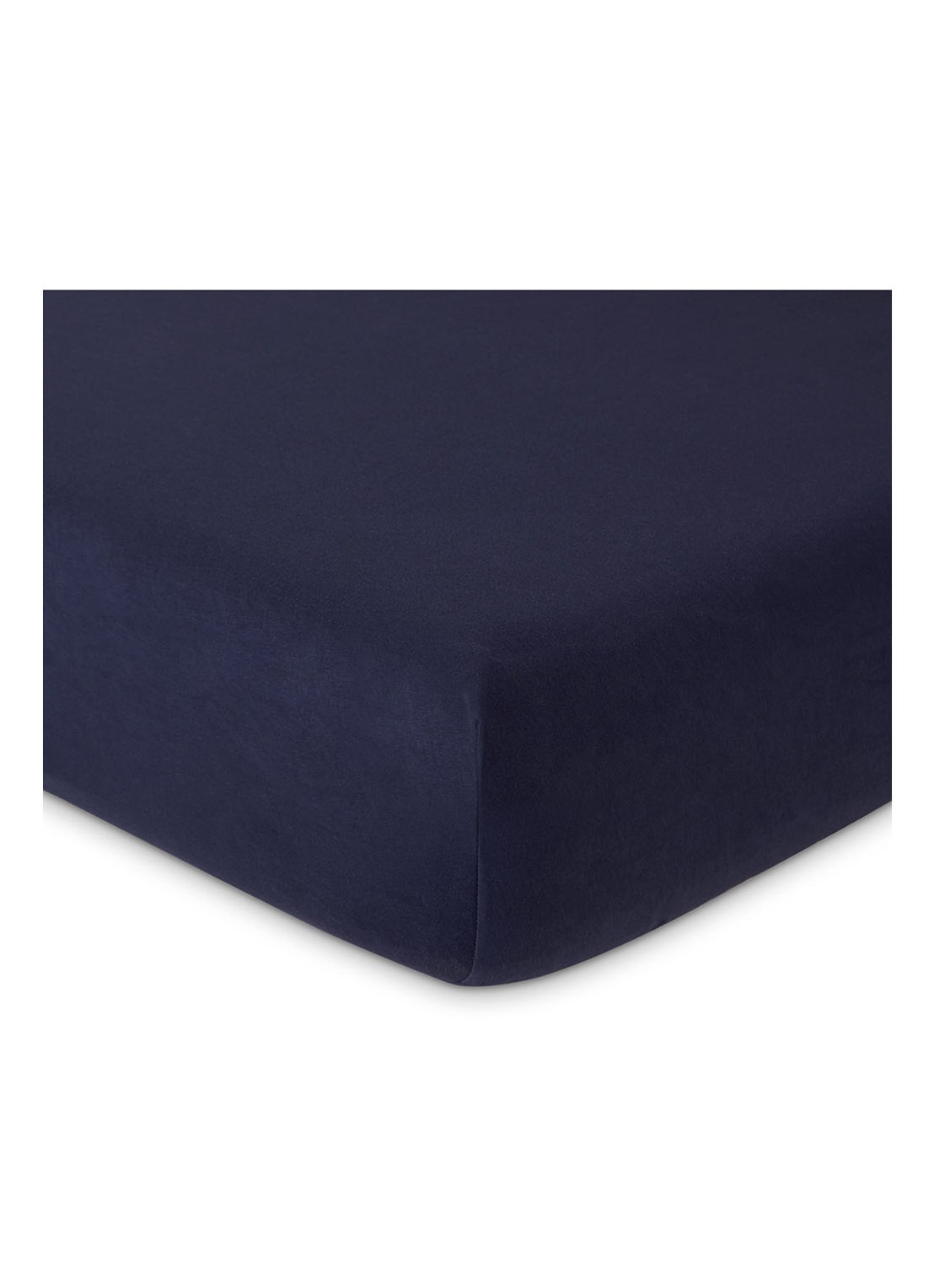 Lacoste Marine hoeslaken van  katoen - voorkant 2 donkerblauw