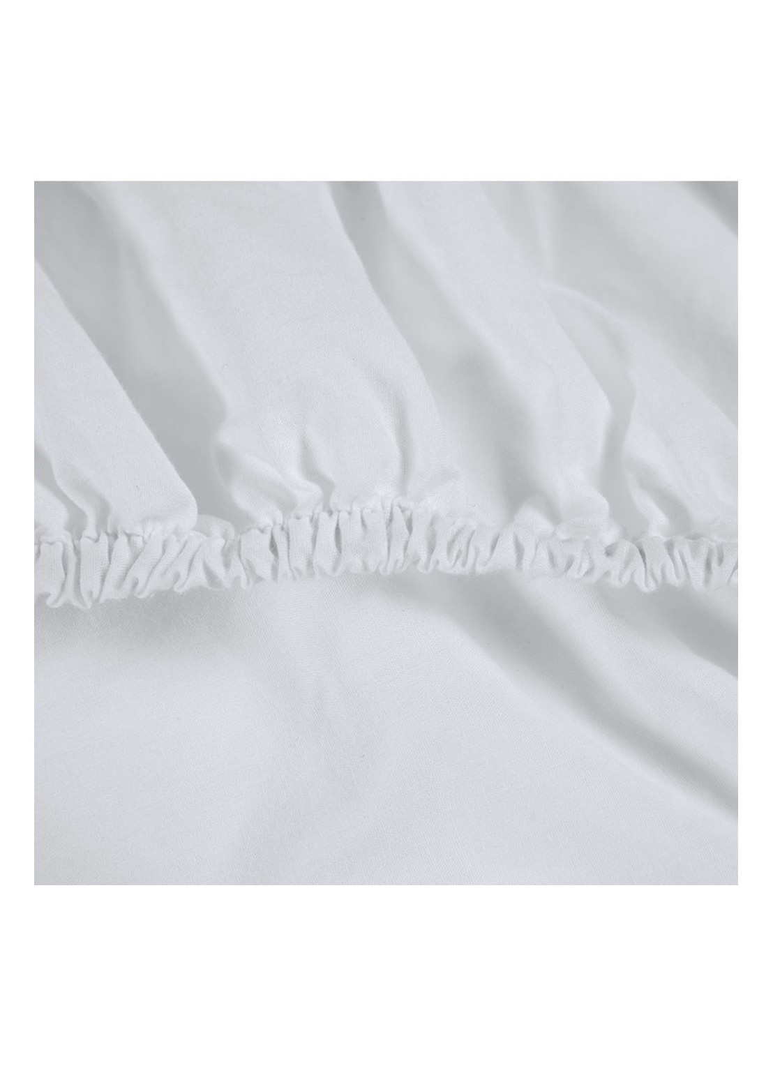 Lacoste Marine hoeslaken van  katoen - detail wit