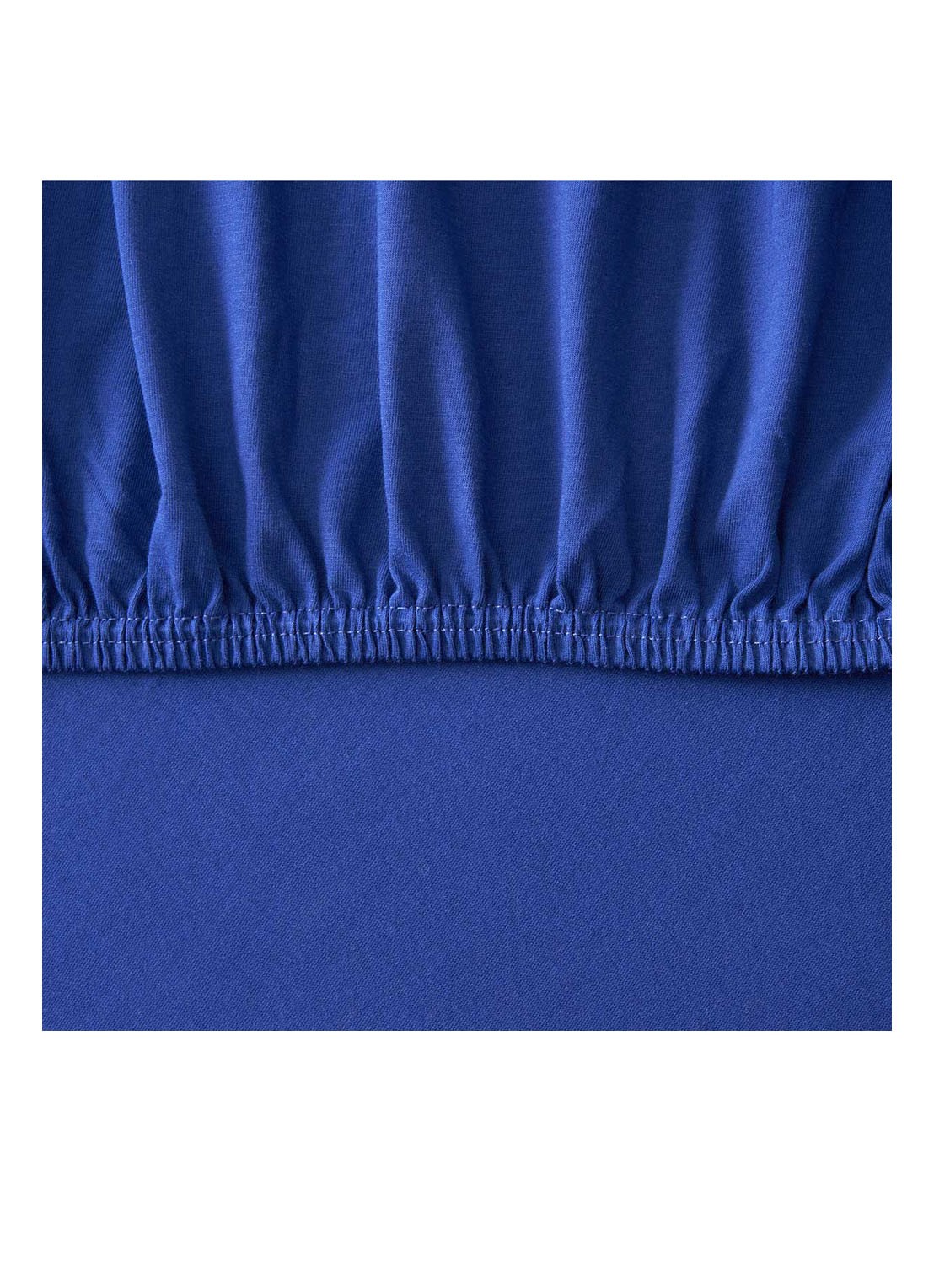 Lacoste Marine hoeslaken van  katoen - detail donkerblauw