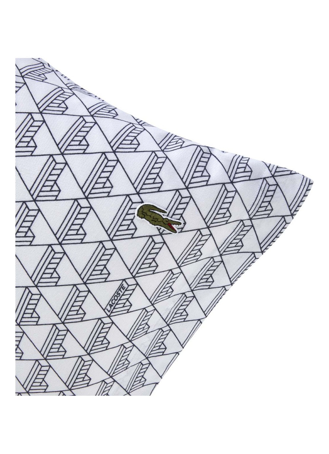 Lacoste Monogram kussensloop van katoen - detail 8 donkerblauw