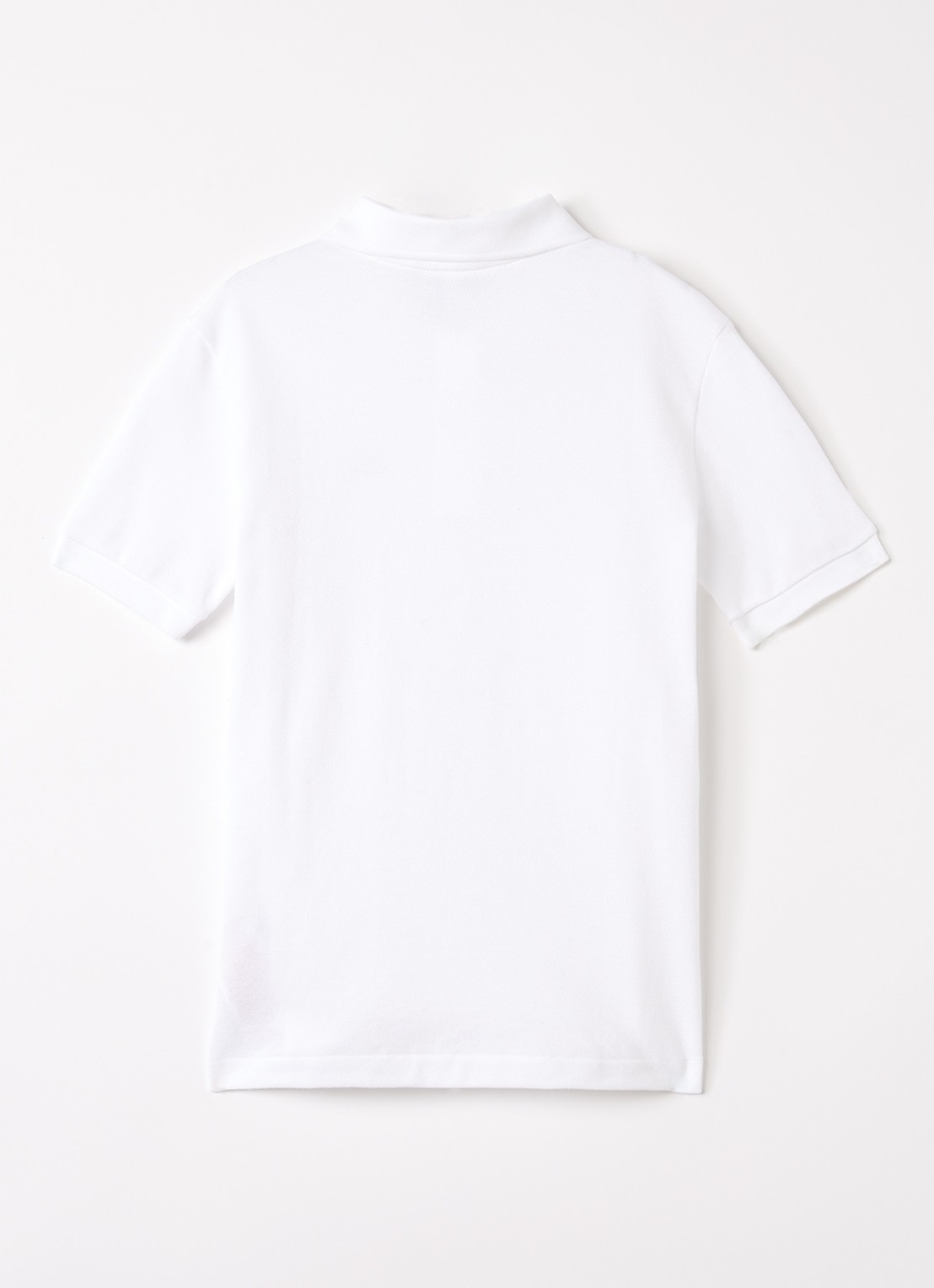 Lacoste Polo van piqué katoen met logo - voorkant 2 wit