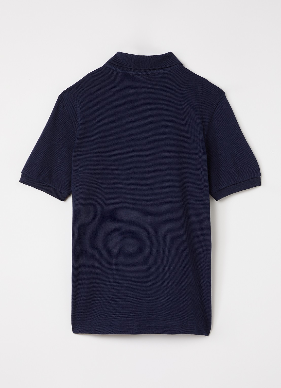 Lacoste Polo van piqué katoen met logo - voorkant 2 donkerblauw