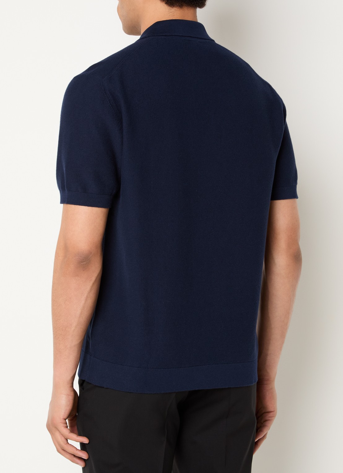 Lacoste Regular fit polo met logoborduring - achterkant 4 donkerblauw