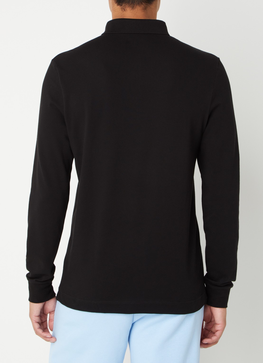 Lacoste Regular fit polo met logoborduring - achterkant 4 zwart