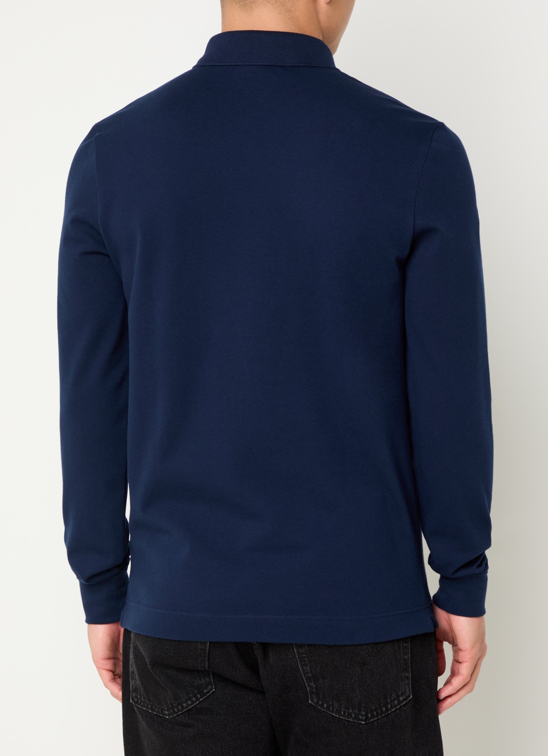 Lacoste Regular fit polo met logoborduring - achterkant 2 donkerblauw