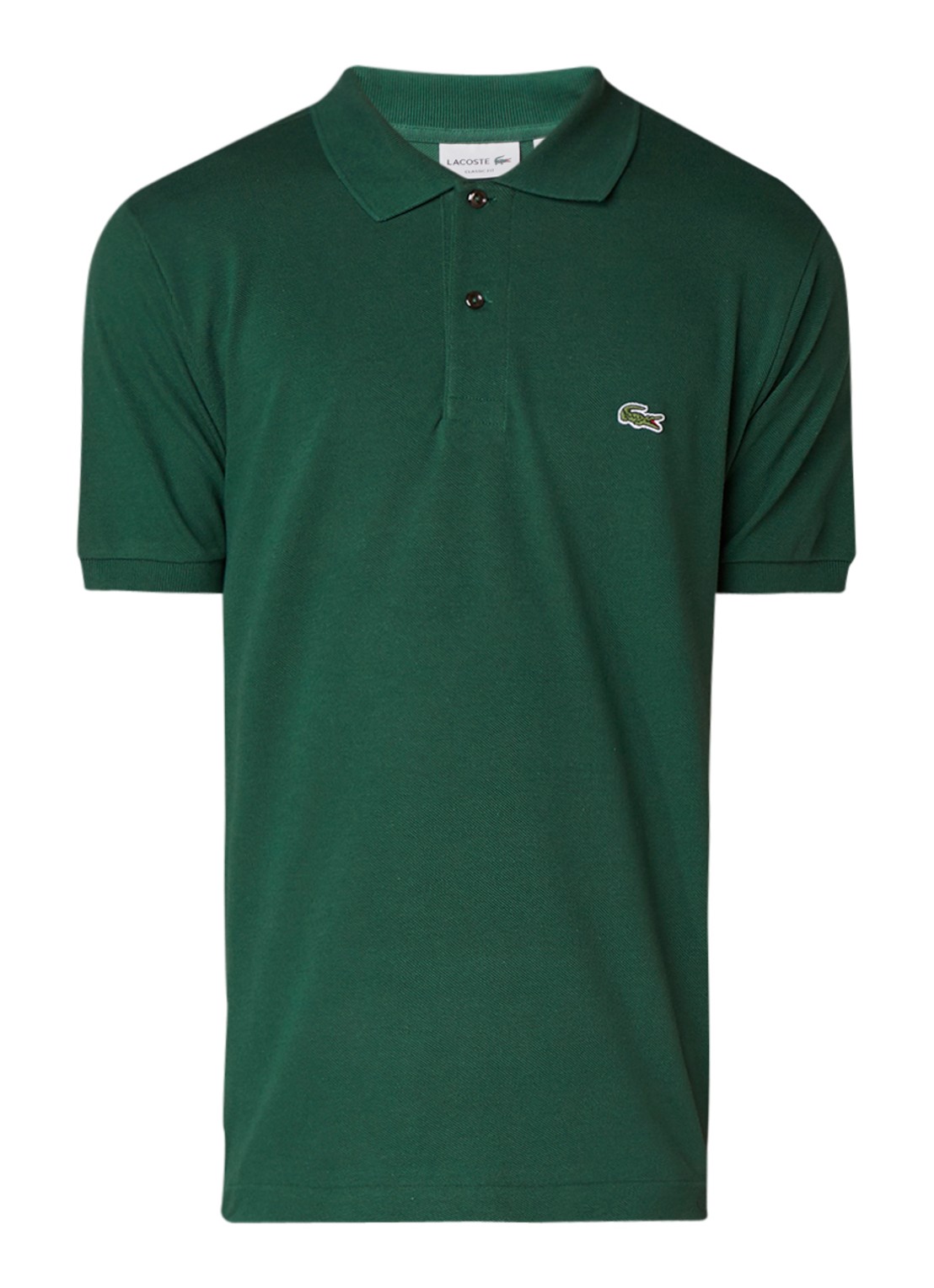 Lacoste Regular fit polo van piqué katoen - voorkant groen
