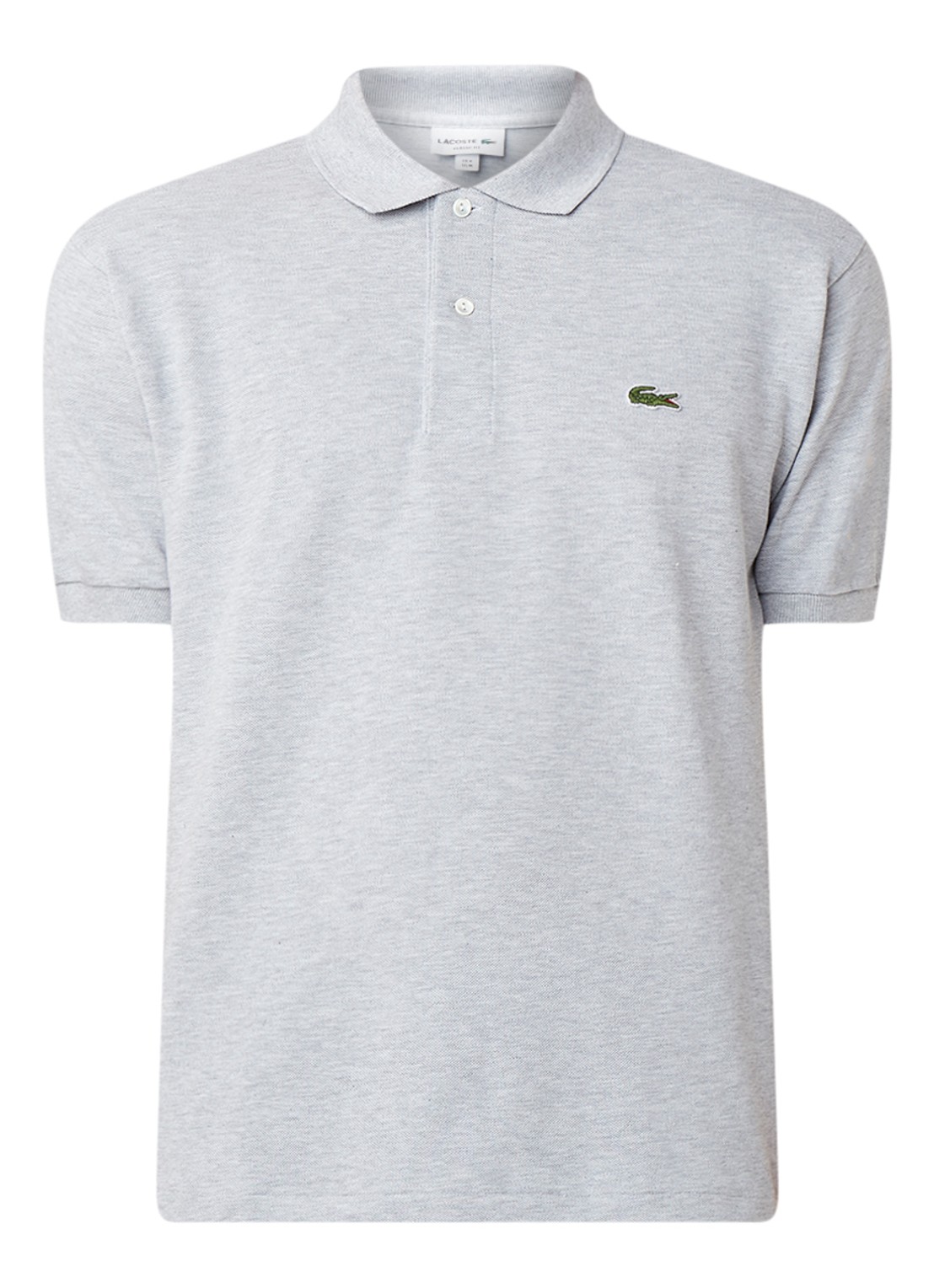 Lacoste Regular fit polo van piqué katoen  - voorkant 3 lichtgrijs