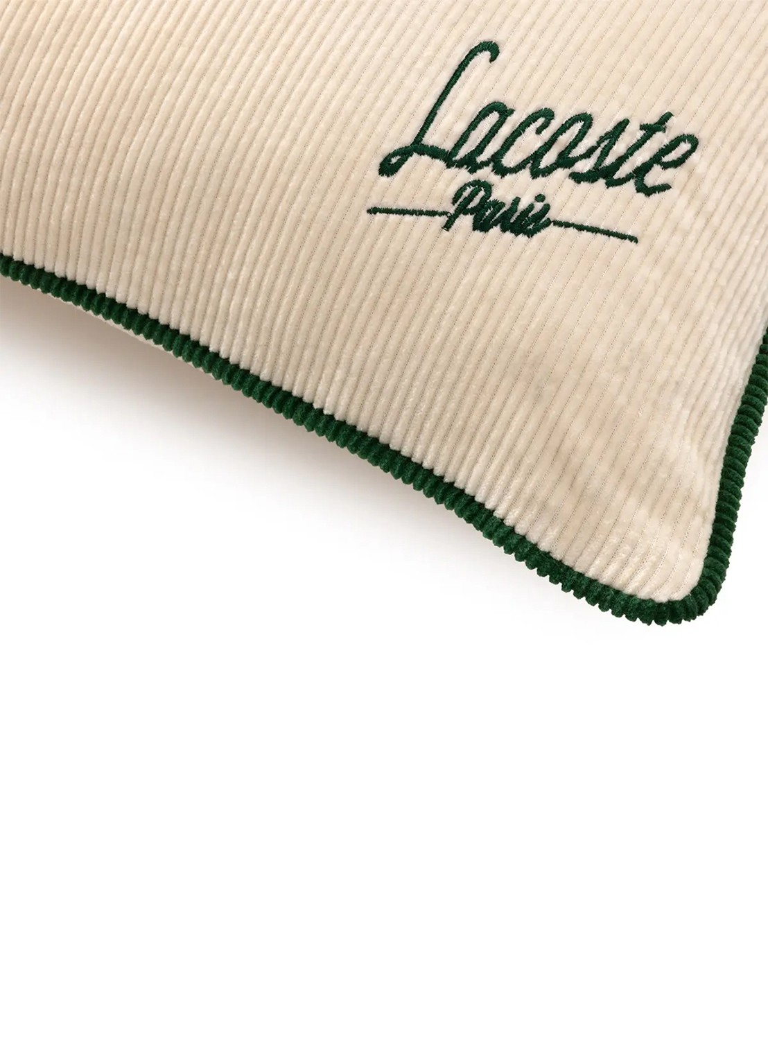 Lacoste Sierkussen 45 x 45 cm - achterkant 3 ivoor