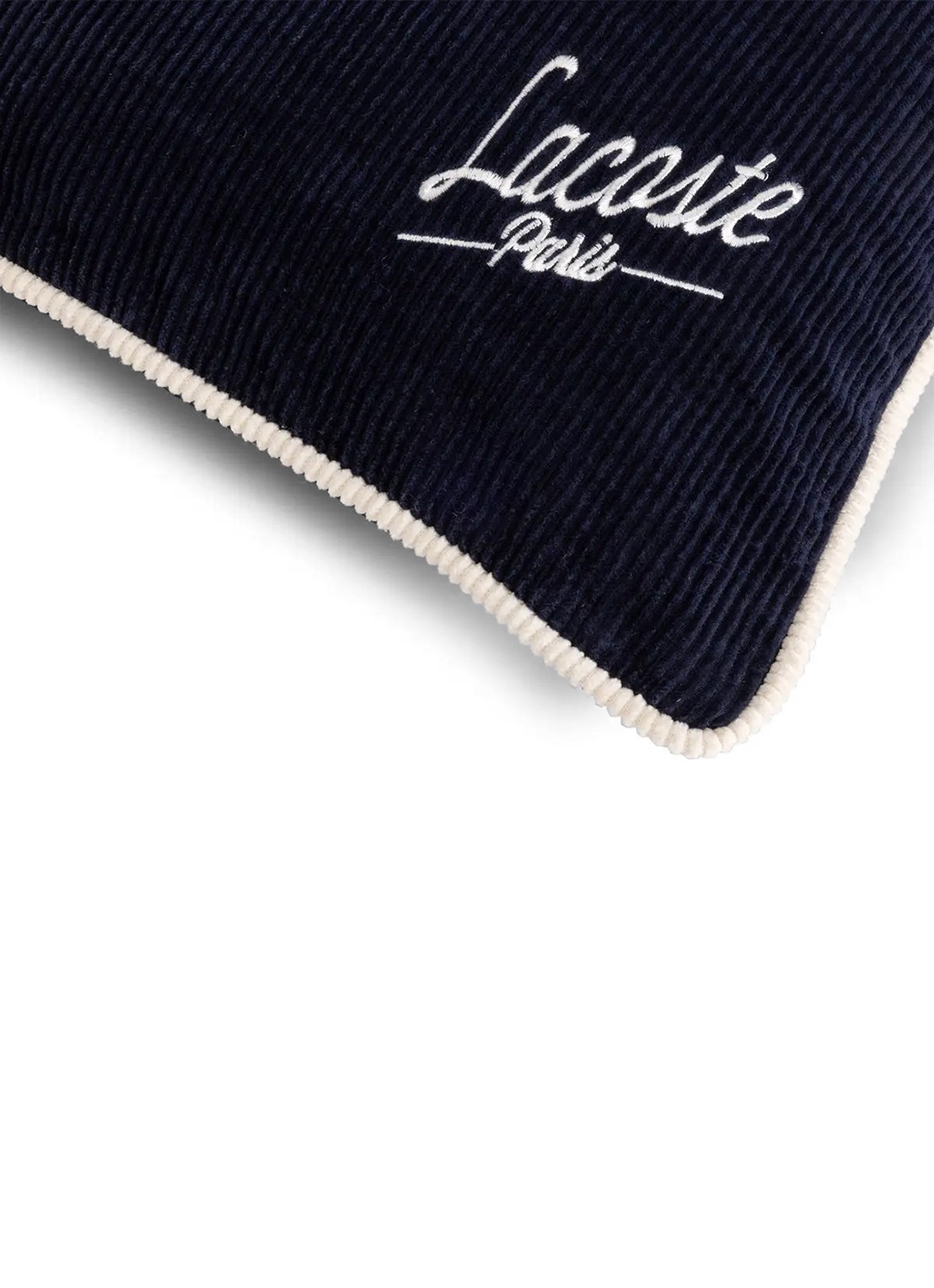 Lacoste Sierkussen 45 x 45 cm - achterkant 3 donkerblauw