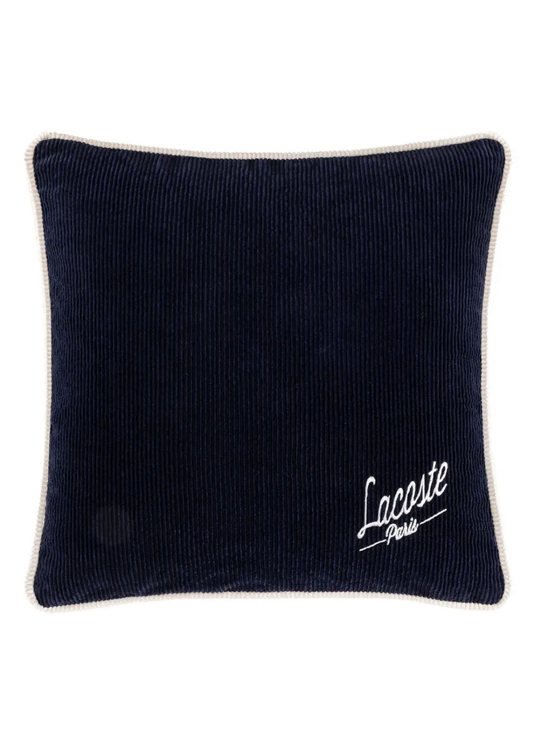 Lacoste Sierkussen 45 x 45 cm - voorkant donkerblauw
