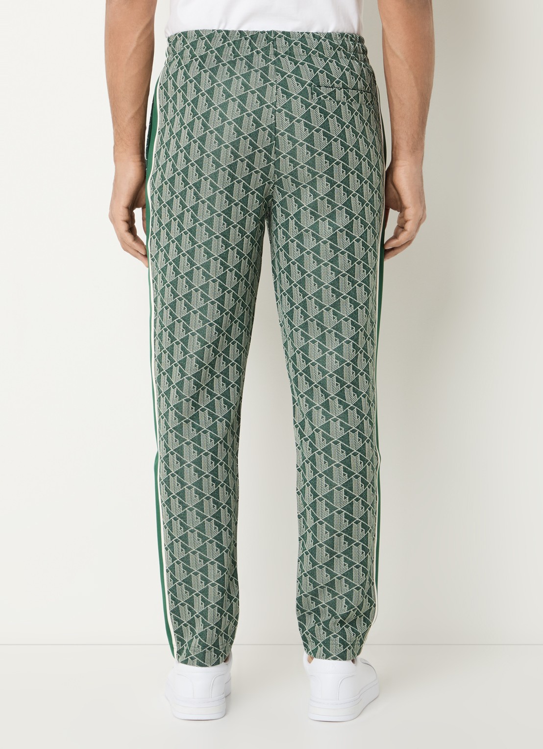 Lacoste Slim fit joggingsbroek met print en steekzakken - achterkant 5 groen