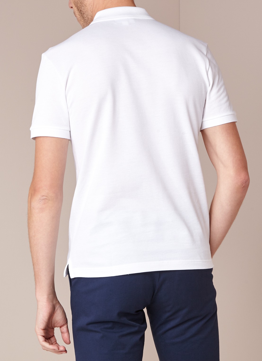 Lacoste Slim fit polo van piqué katoen - achterkant 2 wit