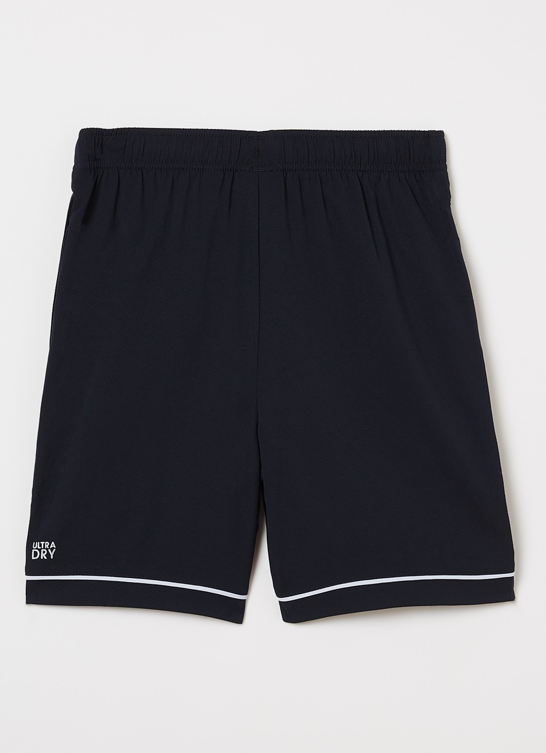 Lacoste Straight fit korte broek met logoprint - voorkant 2 donkerblauw