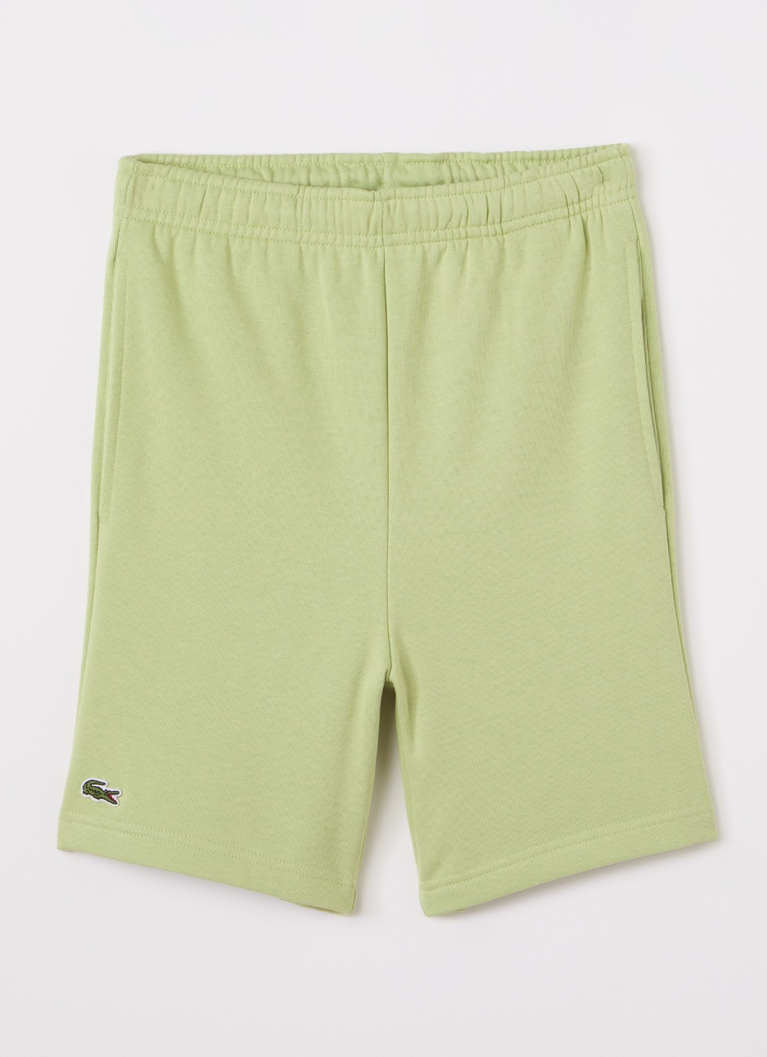 Lacoste Straight fit korte joggingbroek met logo  - voorkant 2 groen