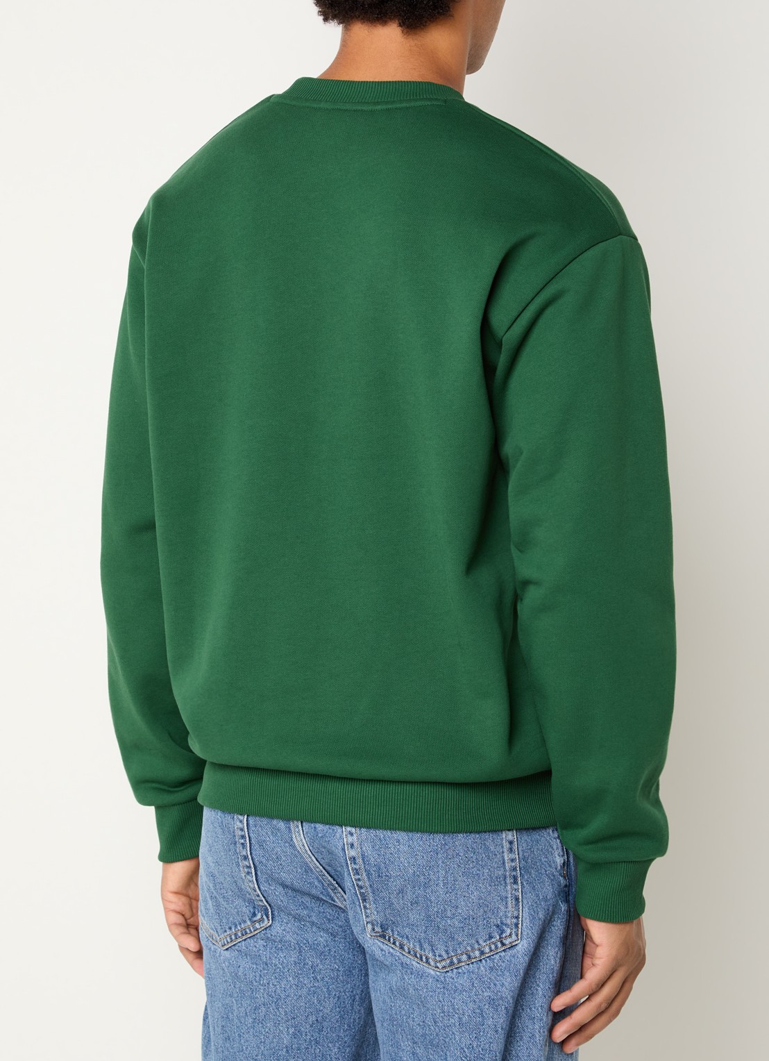 Lacoste Sweater met logo en ronde hals - achterkant 2 groen