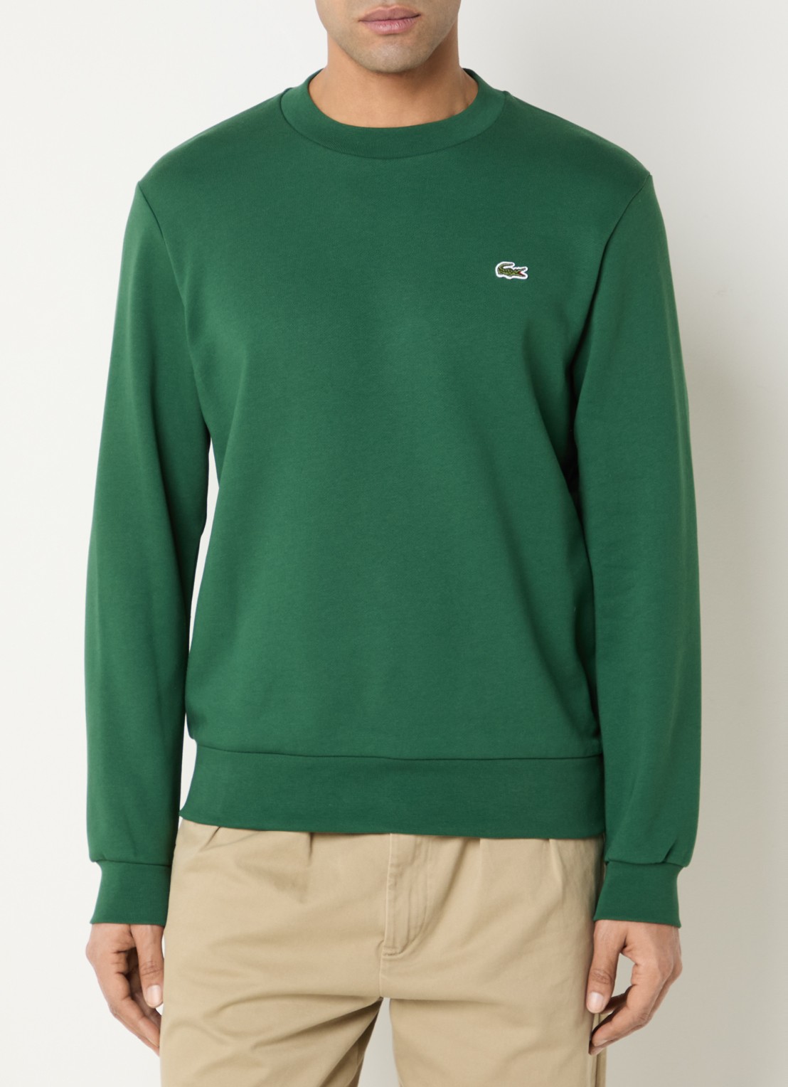 Lacoste Sweater met logo - detail 2 groen