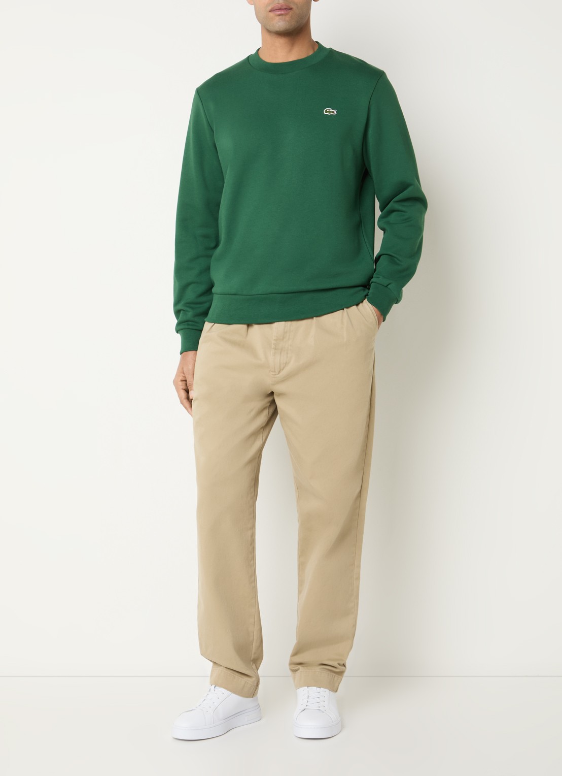 Lacoste Sweater met logo - voorkant 4 groen