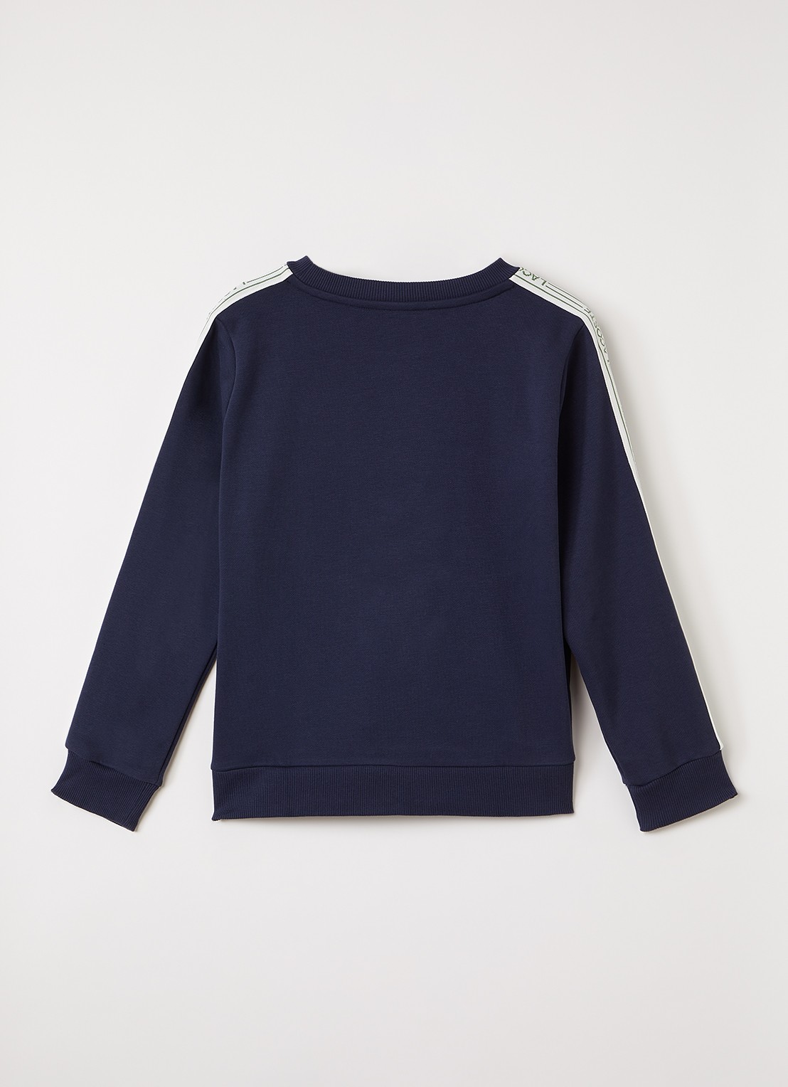 Lacoste Sweater met logoborduring - voorkant 2 donkerblauw