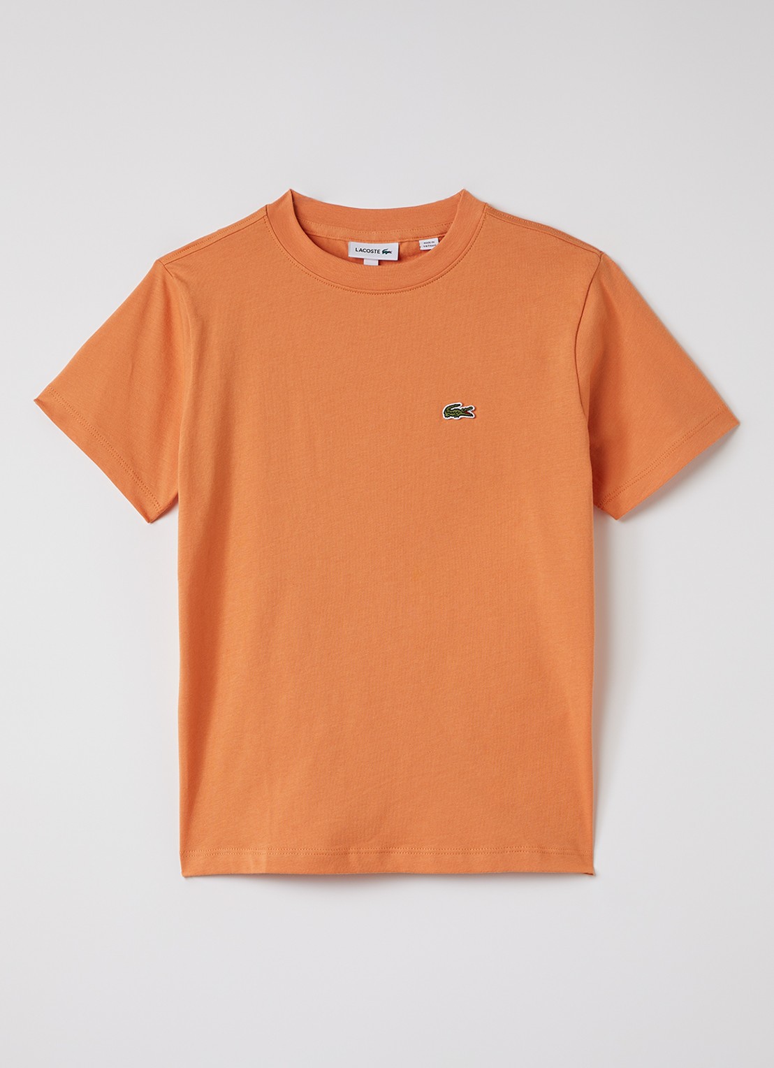 Lacoste T-shirt met logo - voorkant orange