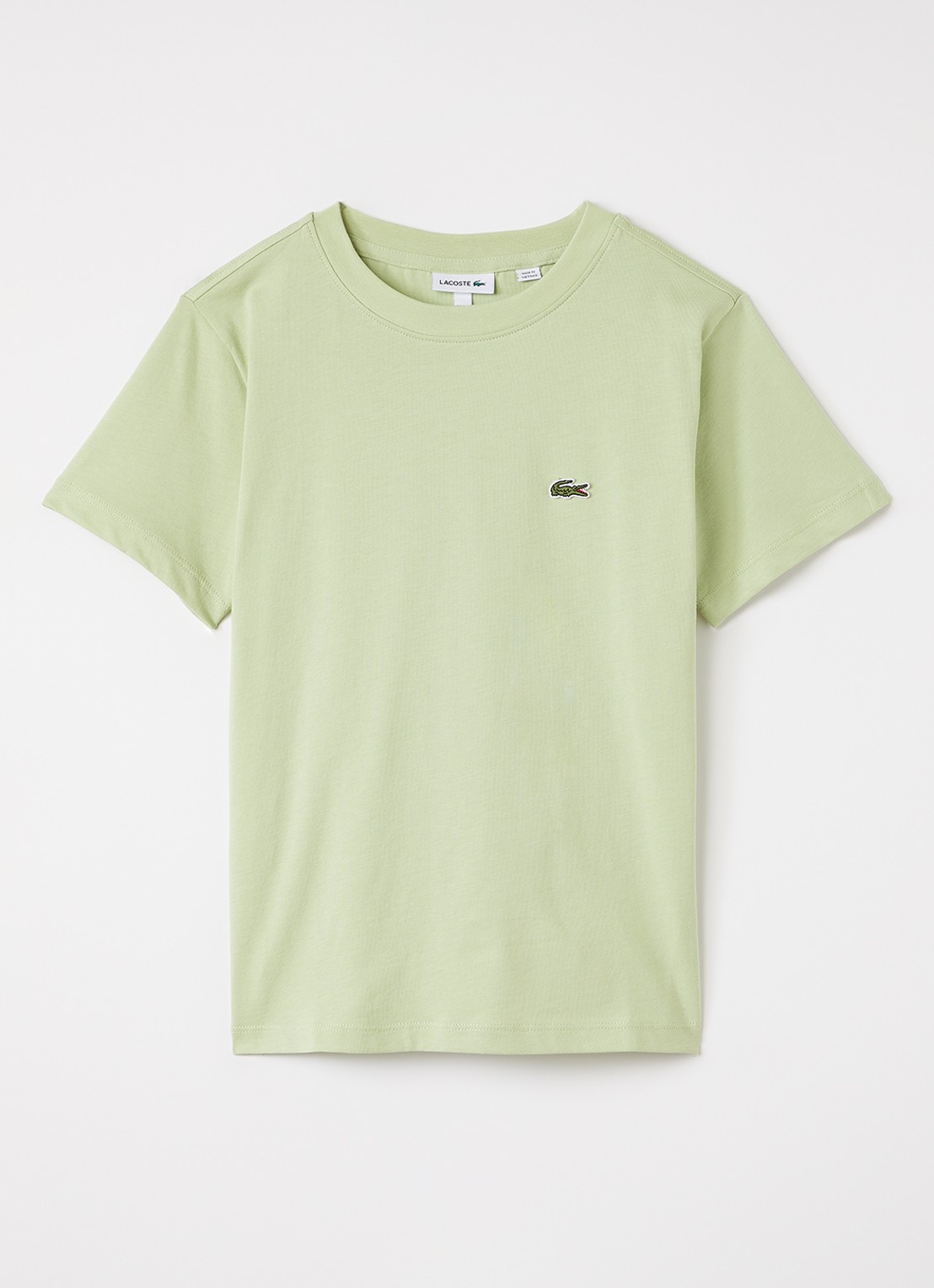 Lacoste T-shirt met logo - voorkant lichtgroen